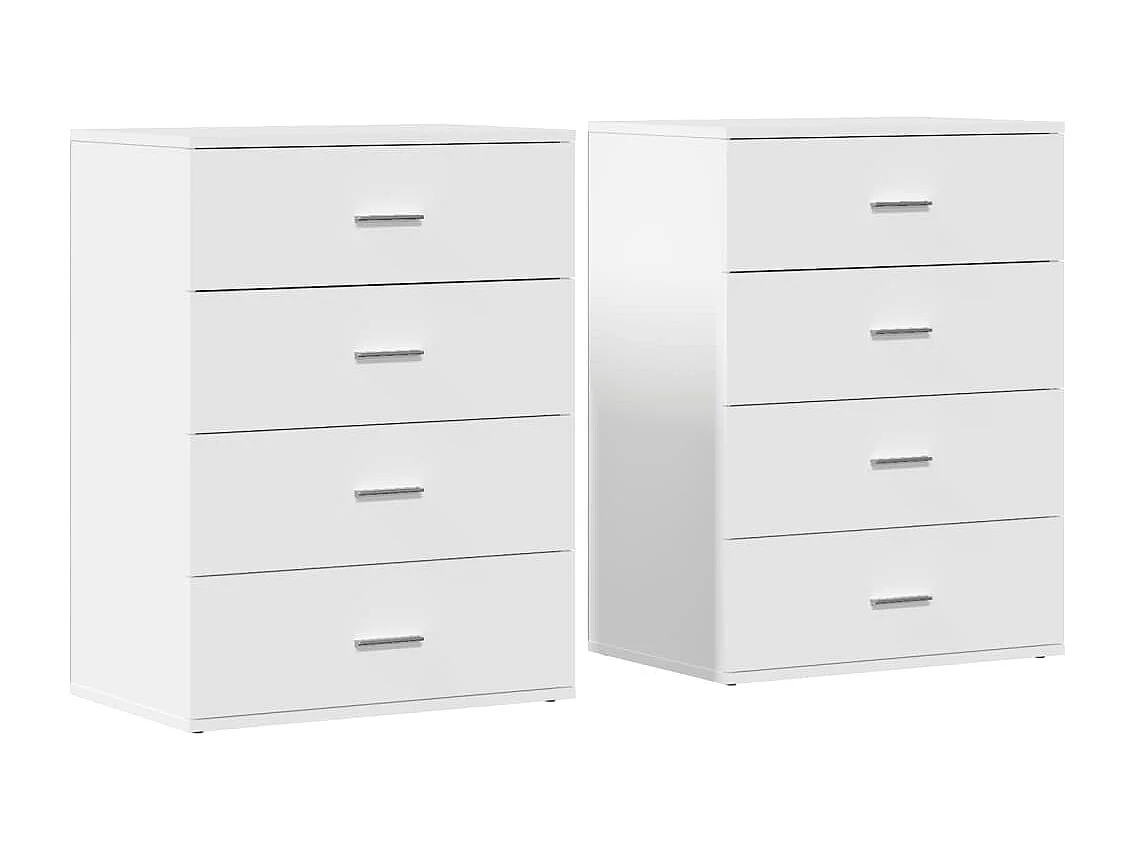Aparador buffet cómoda armario mueble organizador cocina salón salón juego de 2 60 x 39 x 80 cm blanco madera contrachapada 02_0036683