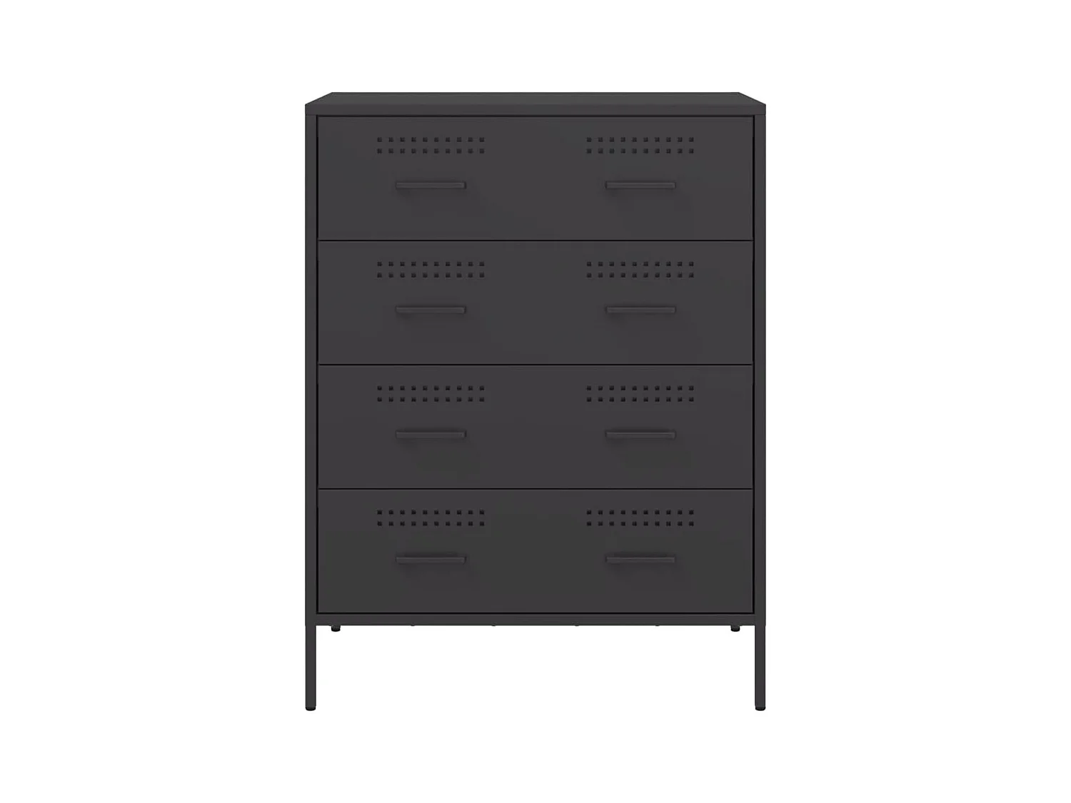 Buffet aparador cômoda armário unidade de armazenamento organizador cozinha sala de estar 68 x 39 x 89 cm aço preto 02_0036022