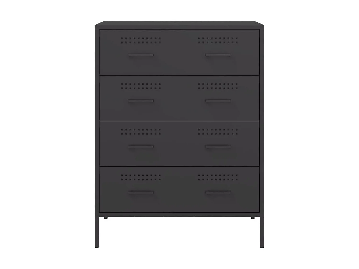 Buffet aparador cômoda armário unidade de armazenamento organizador cozinha sala de estar 68 x 39 x 89 cm aço preto 02_0036022