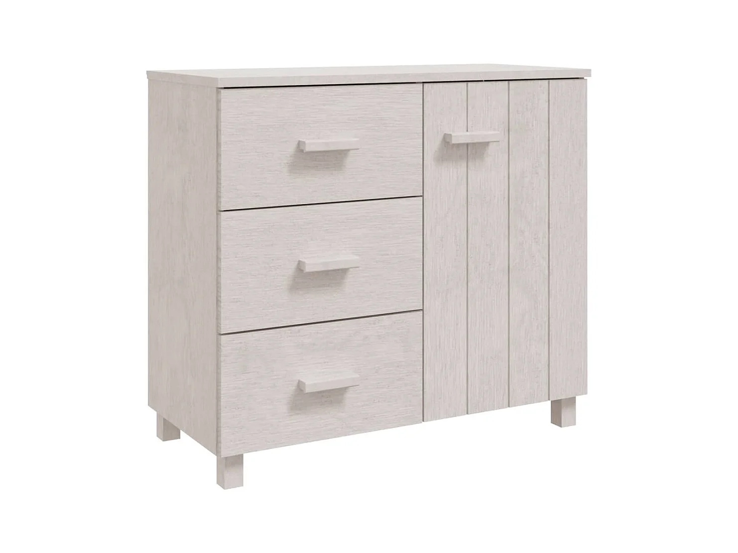 Aparador cômoda armário organizador unidade cozinha sala sala 90 x 40 x 80 cm madeira maciça de pinho branco 02_0032135