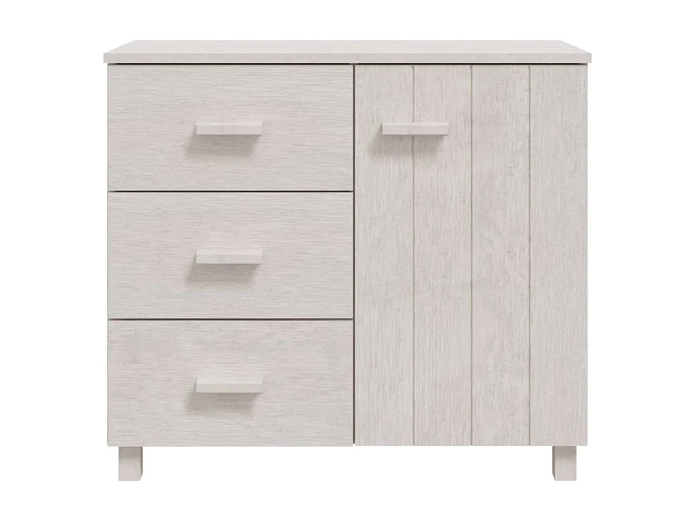 Aparador cómoda mueble almacenaje organizador cocina salón salón 90 x 40 x 80 cm madera maciza de pino blanco 02_0032135