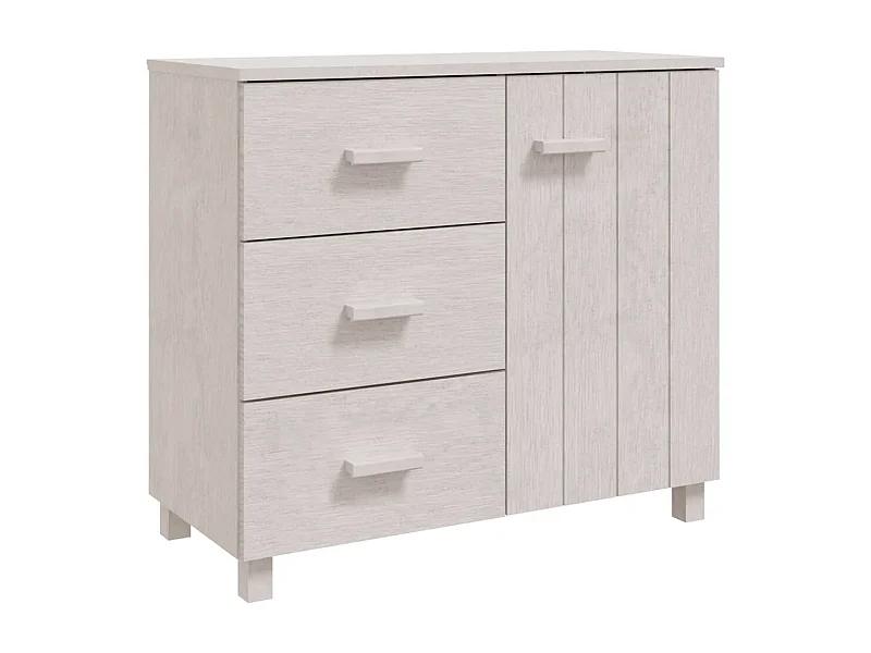 Aparador cómoda mueble almacenaje organizador cocina salón salón 90 x 40 x 80 cm madera maciza de pino blanco 02_0032135