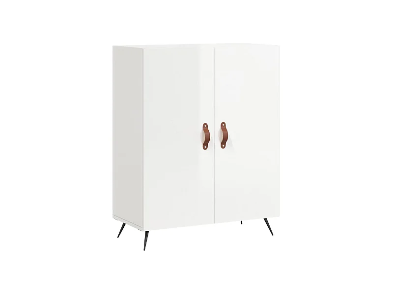 Credenza buffet cassettiera mobile contenitore organizer cucina soggiorno lucido 69,5 x 34 x 90 cm derivati ​​del legno bianco 02_0030732