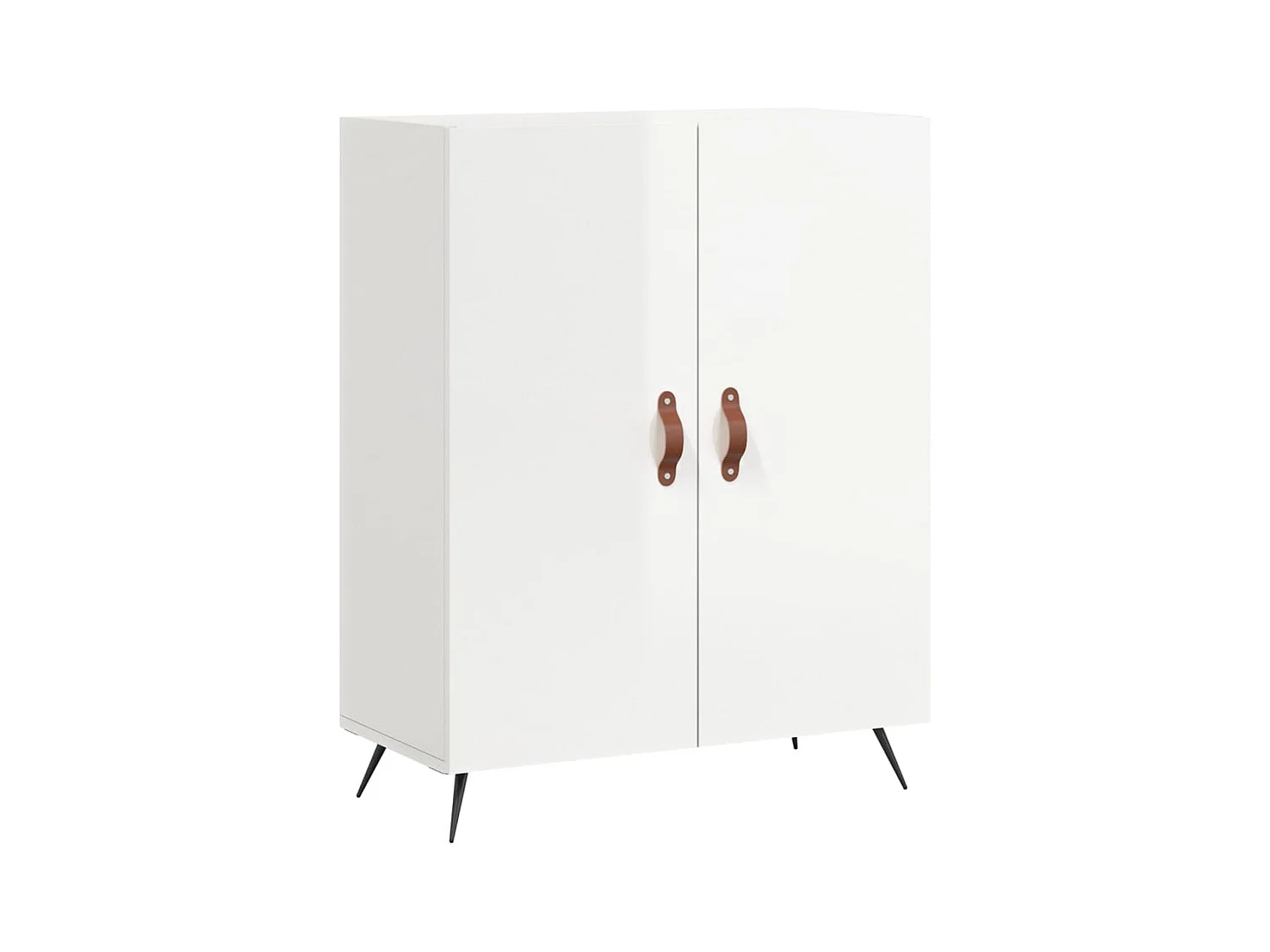 Credenza buffet cassettiera mobile contenitore organizer cucina soggiorno lucido 69,5 x 34 x 90 cm derivati ​​del legno bianco 02_0030732