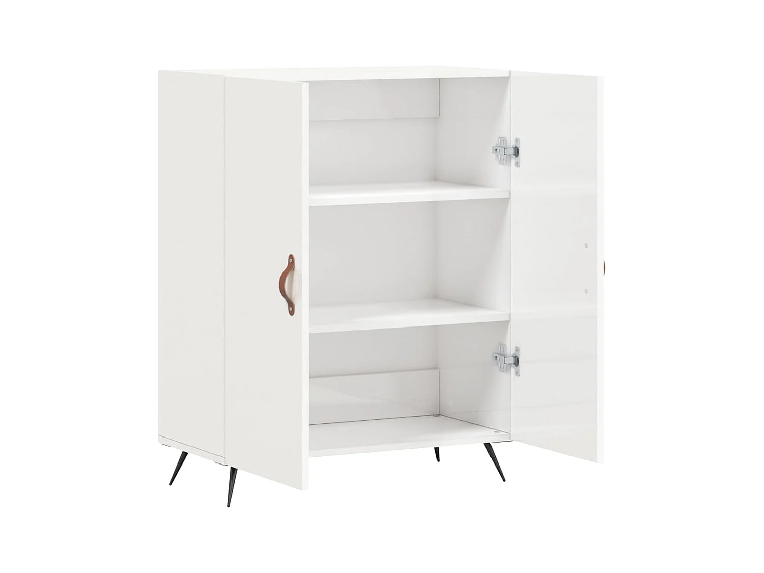 Credenza buffet cassettiera mobile contenitore organizer cucina soggiorno lucido 69,5 x 34 x 90 cm derivati ​​del legno bianco 02_0030732