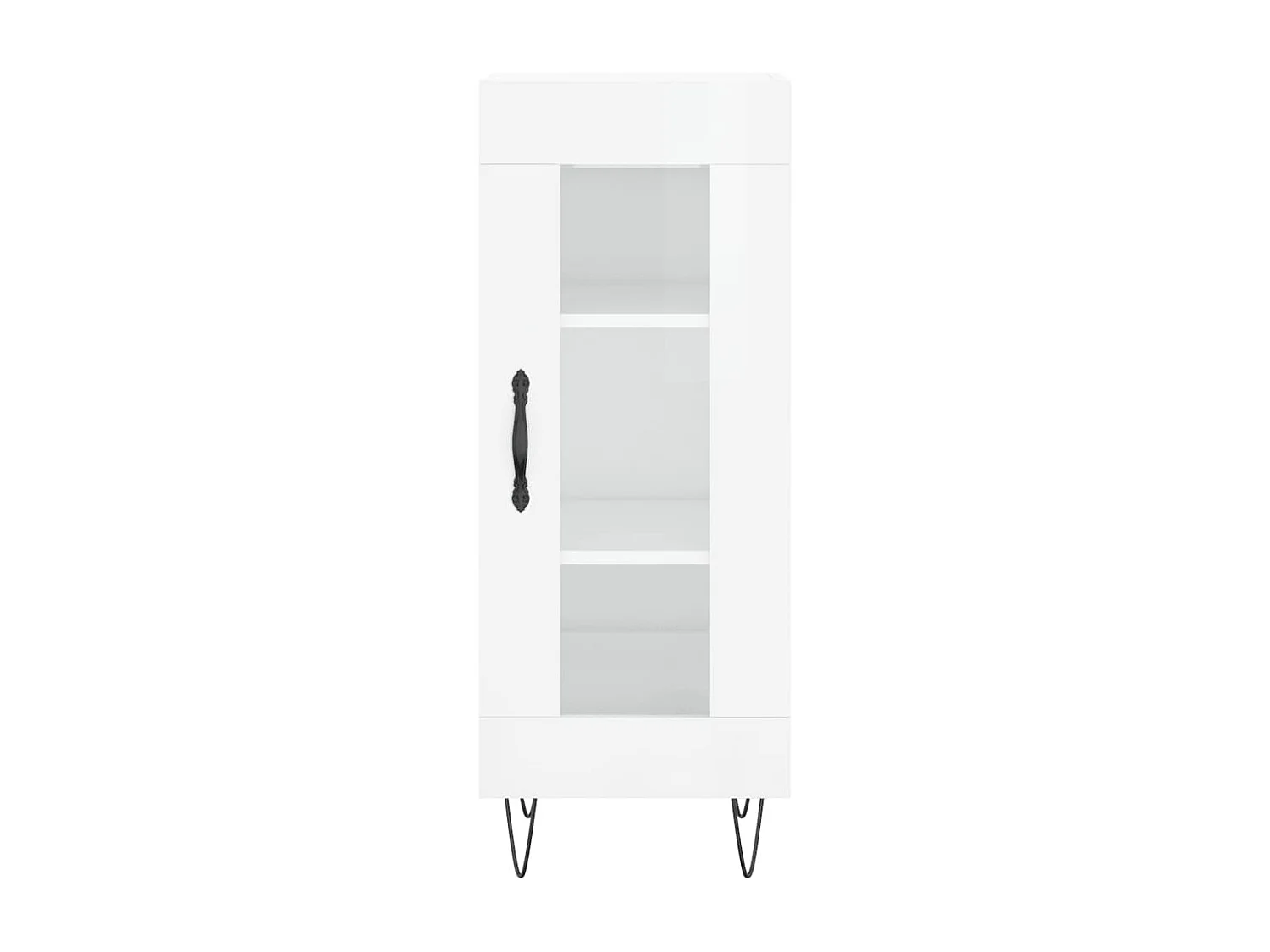 Credenza buffet cassettiera mobile contenitore organizer cucina soggiorno lucido 34,5 x 34 x 90 cm derivati ​​del legno bianco 02_0030619