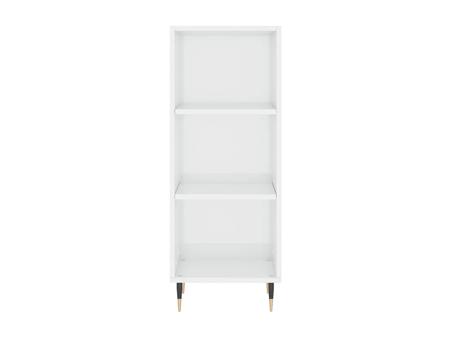 Aparador buffet cómoda armario mueble organizador cocina salón brillante 34,5 x 32,5 x 90 cm madera contrachapada blanco 02_0030584