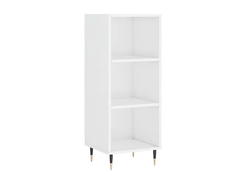 Aparador buffet cómoda armario mueble organizador cocina salón brillante 34,5 x 32,5 x 90 cm madera contrachapada blanco 02_0030584