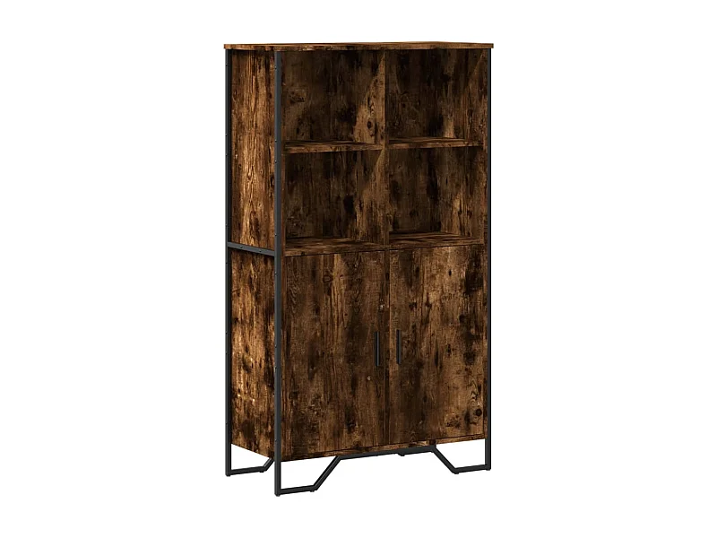 Credenza cassettiera cassettiera mobile contenitore organizer cucina soggiorno soggiorno alto 79,5 x 35,5 x 137,5 cm derivati ​​del legno marrone 02_0033560