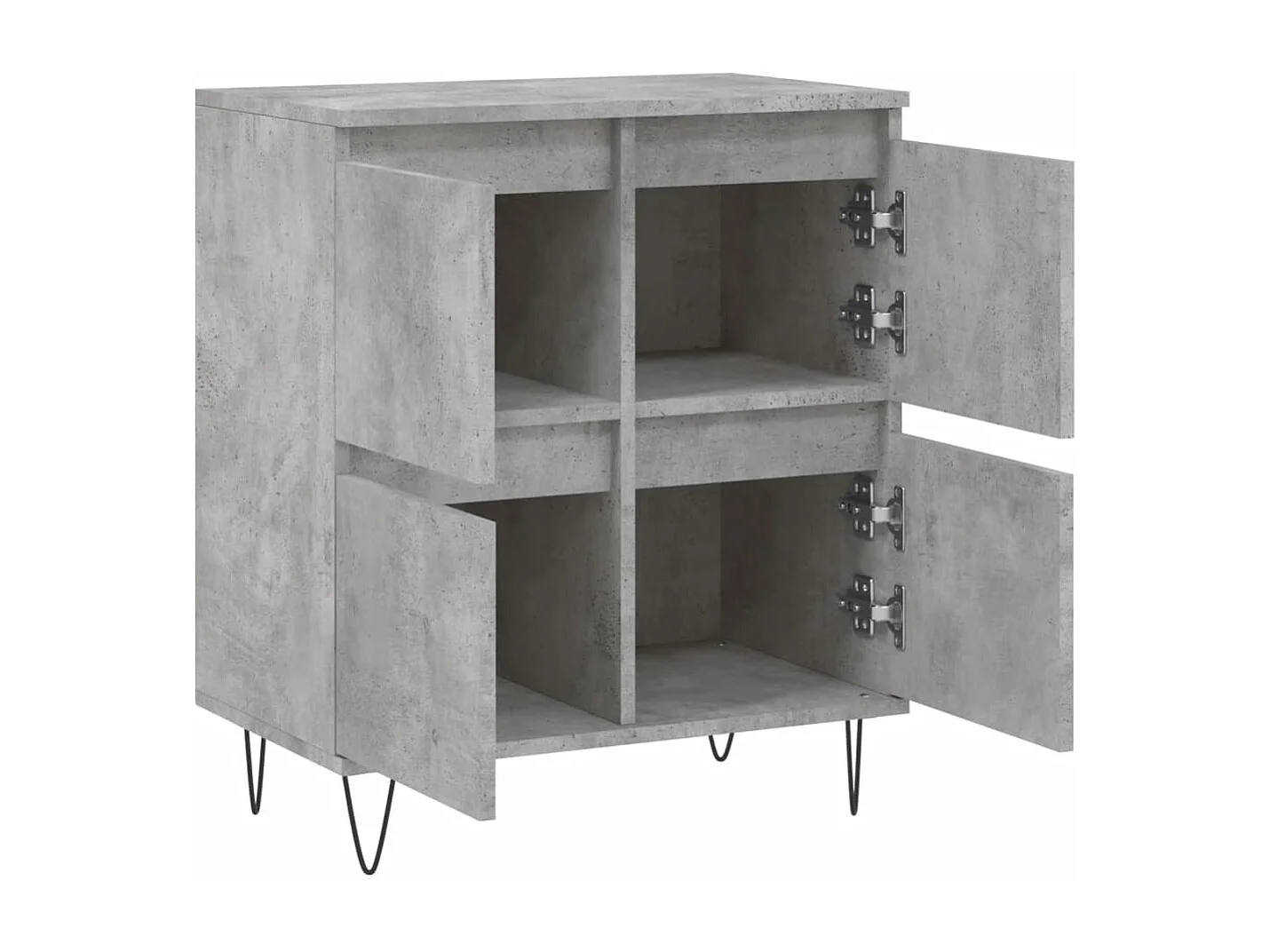 Buffet aparador cômoda armário unidade de armazenamento organizador cozinha sala sala 60 x 35 x 70 cm madeira trabalhada cinza 02_0031985
