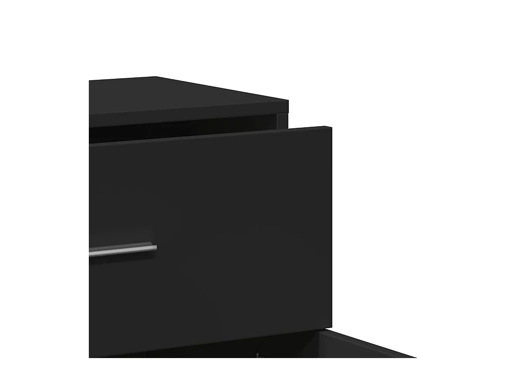 Credenza buffet cassettiera mobile contenitore organizer cucina soggiorno soggiorno 60 x 31 x 70 cm multistrato nero 02_0035976