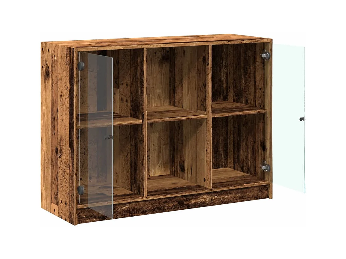 Aparador buffet cómoda mueble mueble de almacenaje organizador cocina salón salón madera vieja 102 x 37 x 75,5 cm madera contrachapada marrón 02_0036598