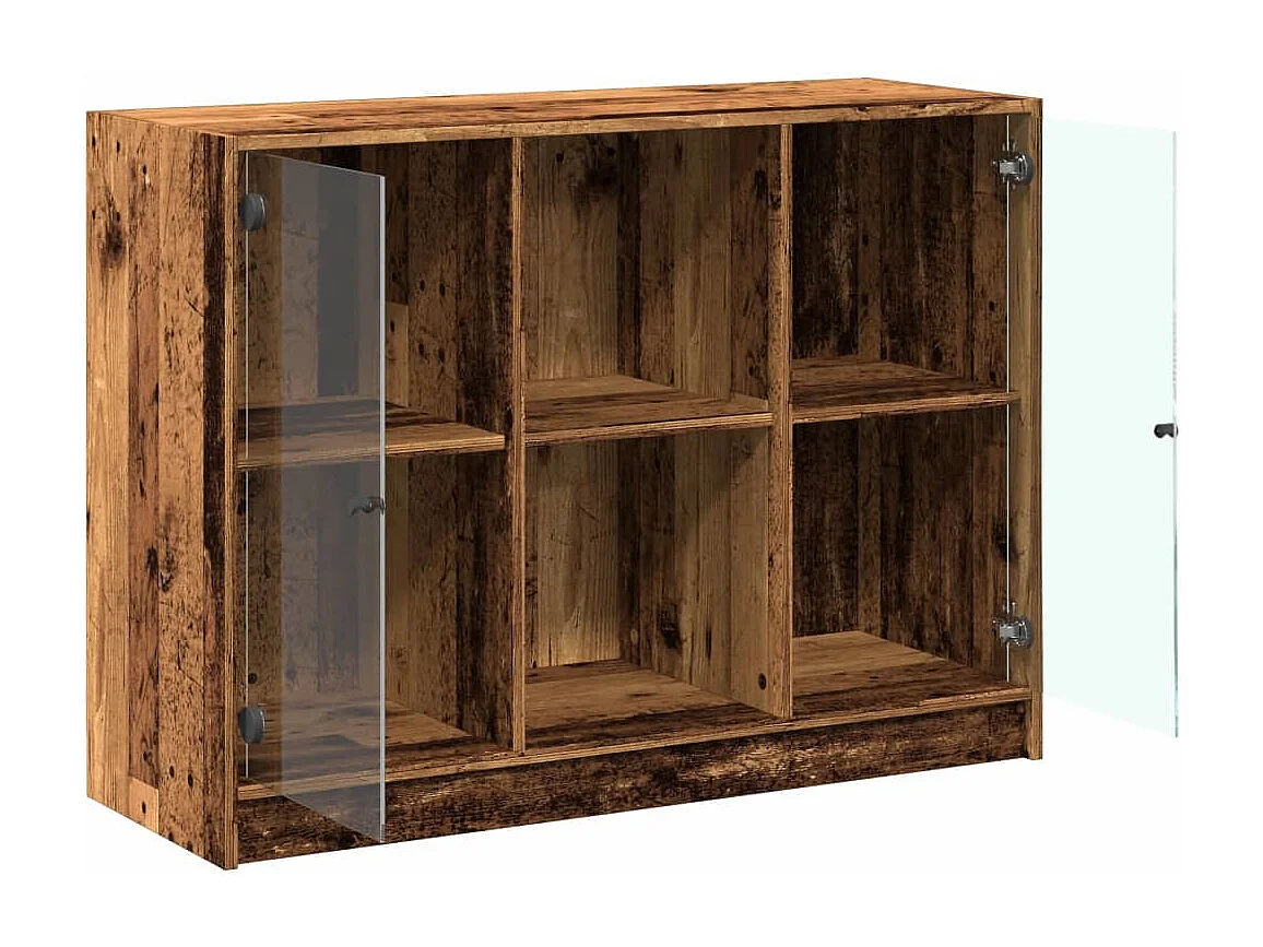 bahut commode armoire bois marron 102 x 102 x 37 cm 02_0036598