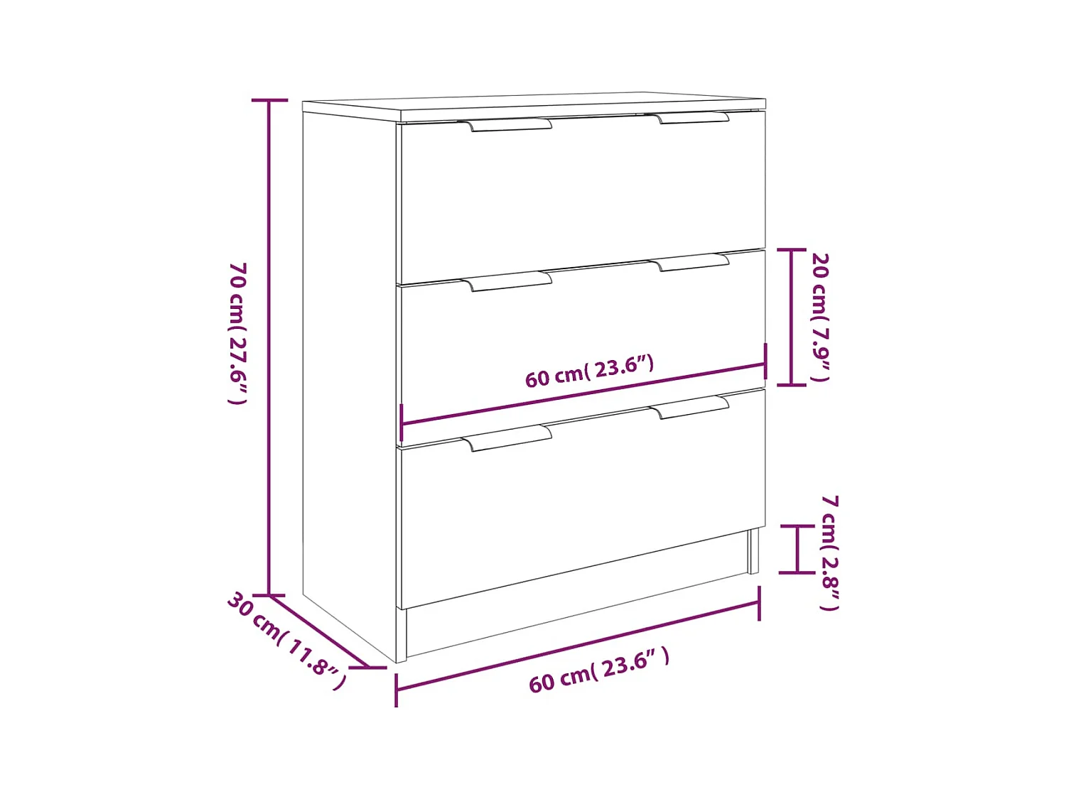 bahut commode armoire bois blanche 60 x 30 x 70 cm 02_0037016