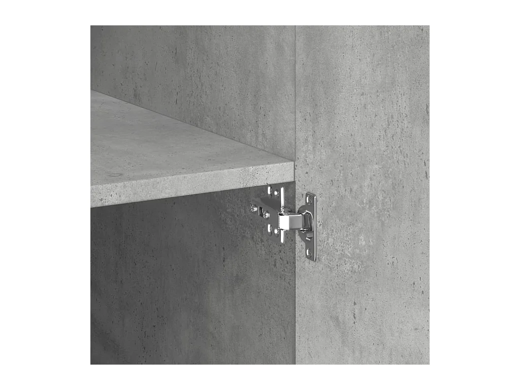 Aparador buffet cómoda mueble mueble de almacenamiento organizador cocina salón salón alto 80 x 42,5 x 185 cm madera contrachapada gris 02_0034721