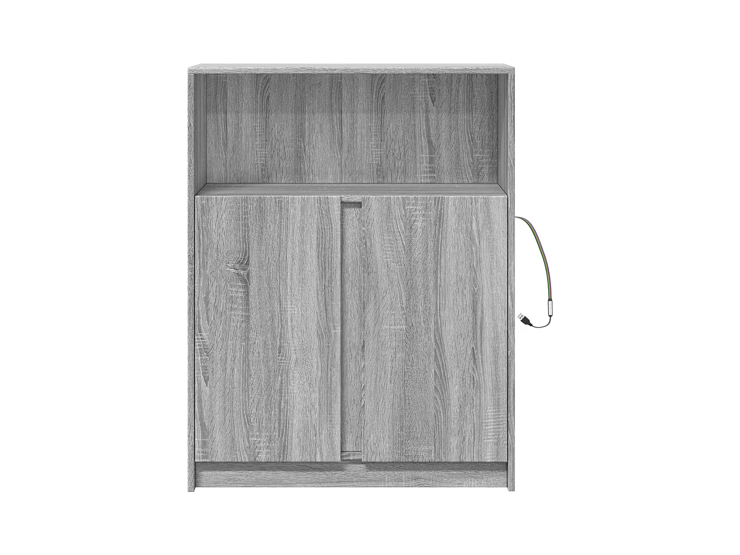 Aparador cómoda cómoda armario mueble organizador cocina salón salón con LED Sonoma 77 x 34 x 100 cm madera contrachapada gris 02_0029823