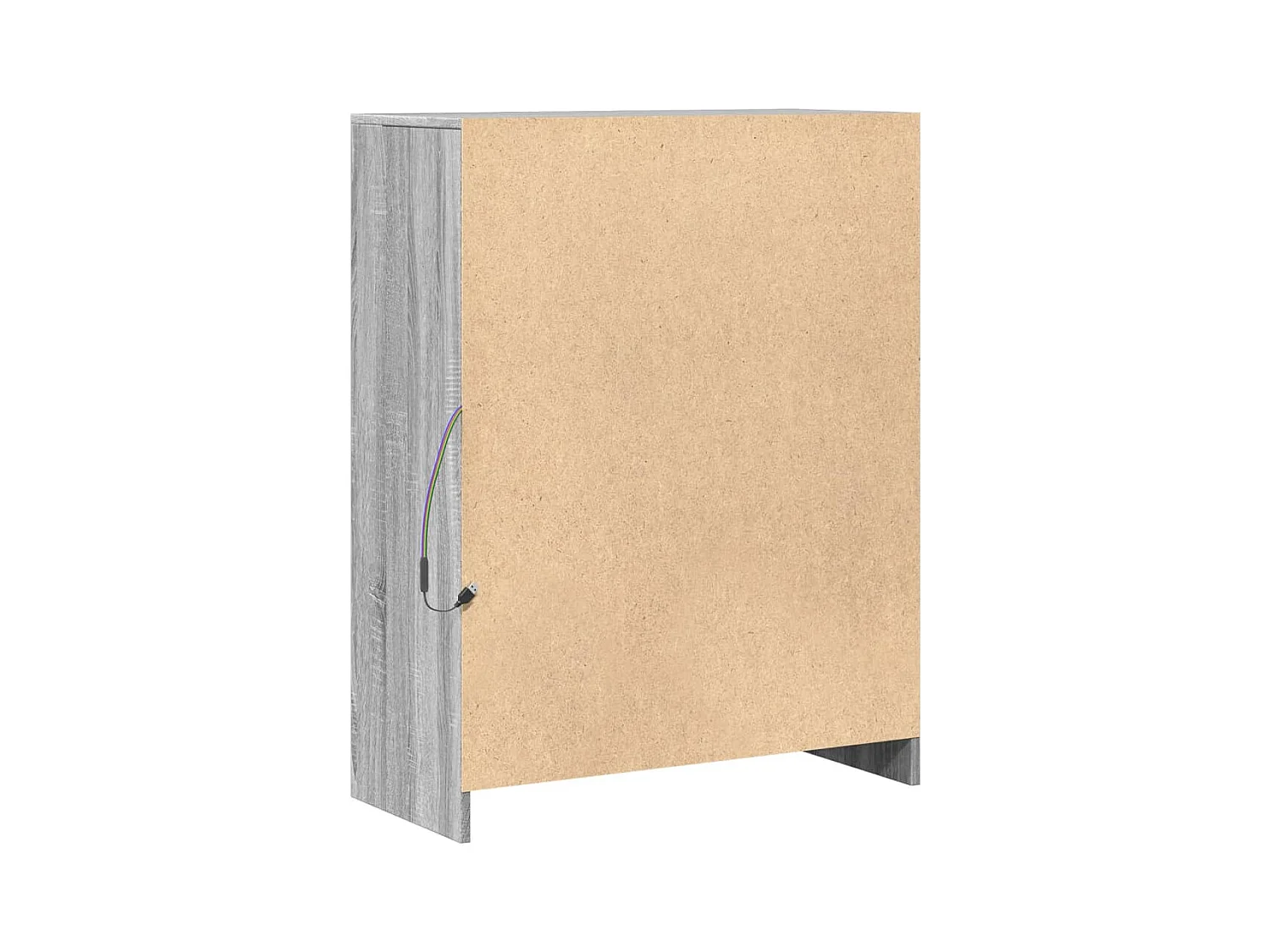 Aparador cómoda cómoda armario mueble organizador cocina salón salón con LED Sonoma 77 x 34 x 100 cm madera contrachapada gris 02_0029823