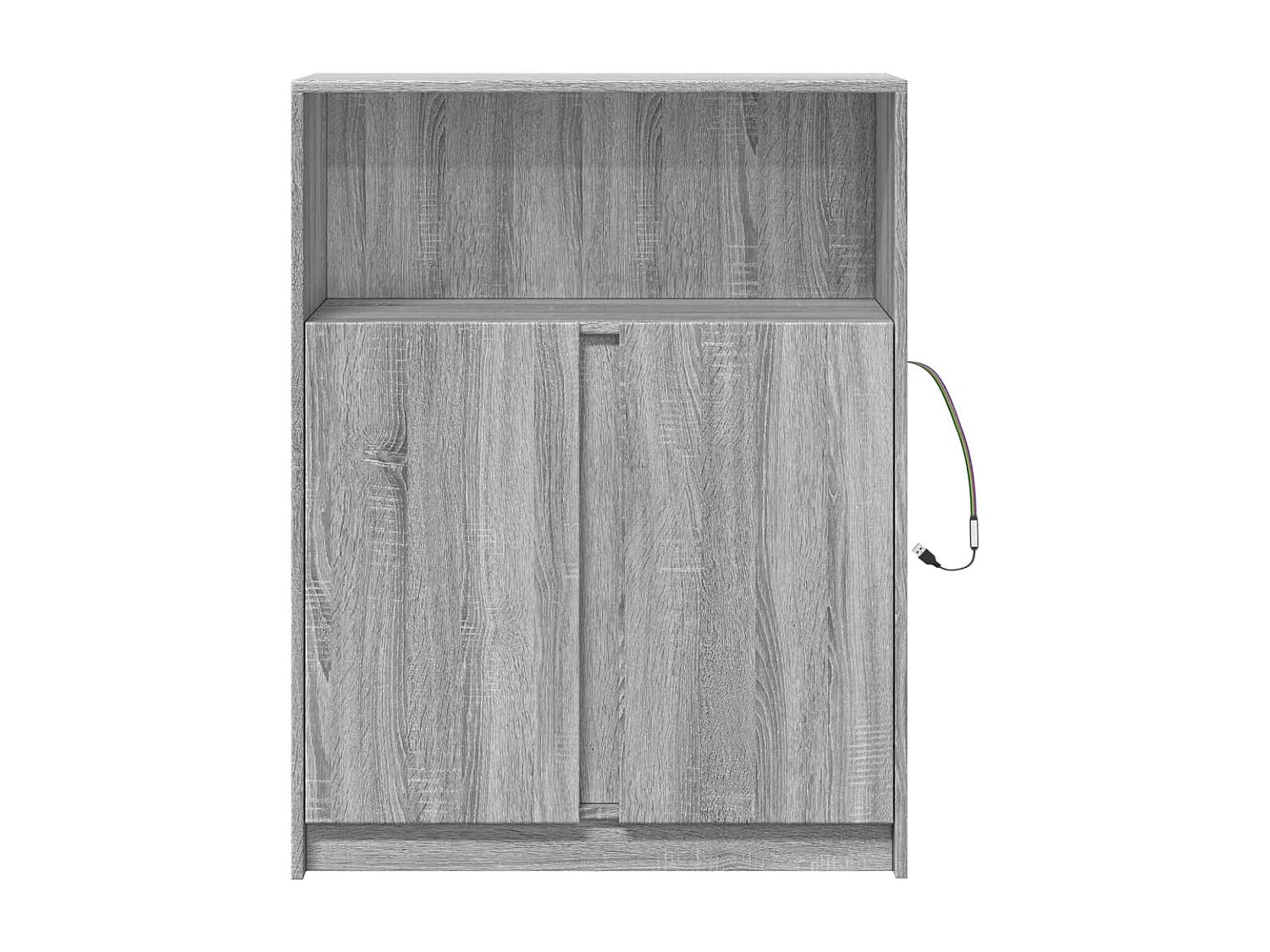 Credenza buffet cassettiera mobile contenitore organizer cucina soggiorno soggiorno con LED Sonoma 77 x 34 x 100 cm derivati ​​del legno grigio 02_0029823