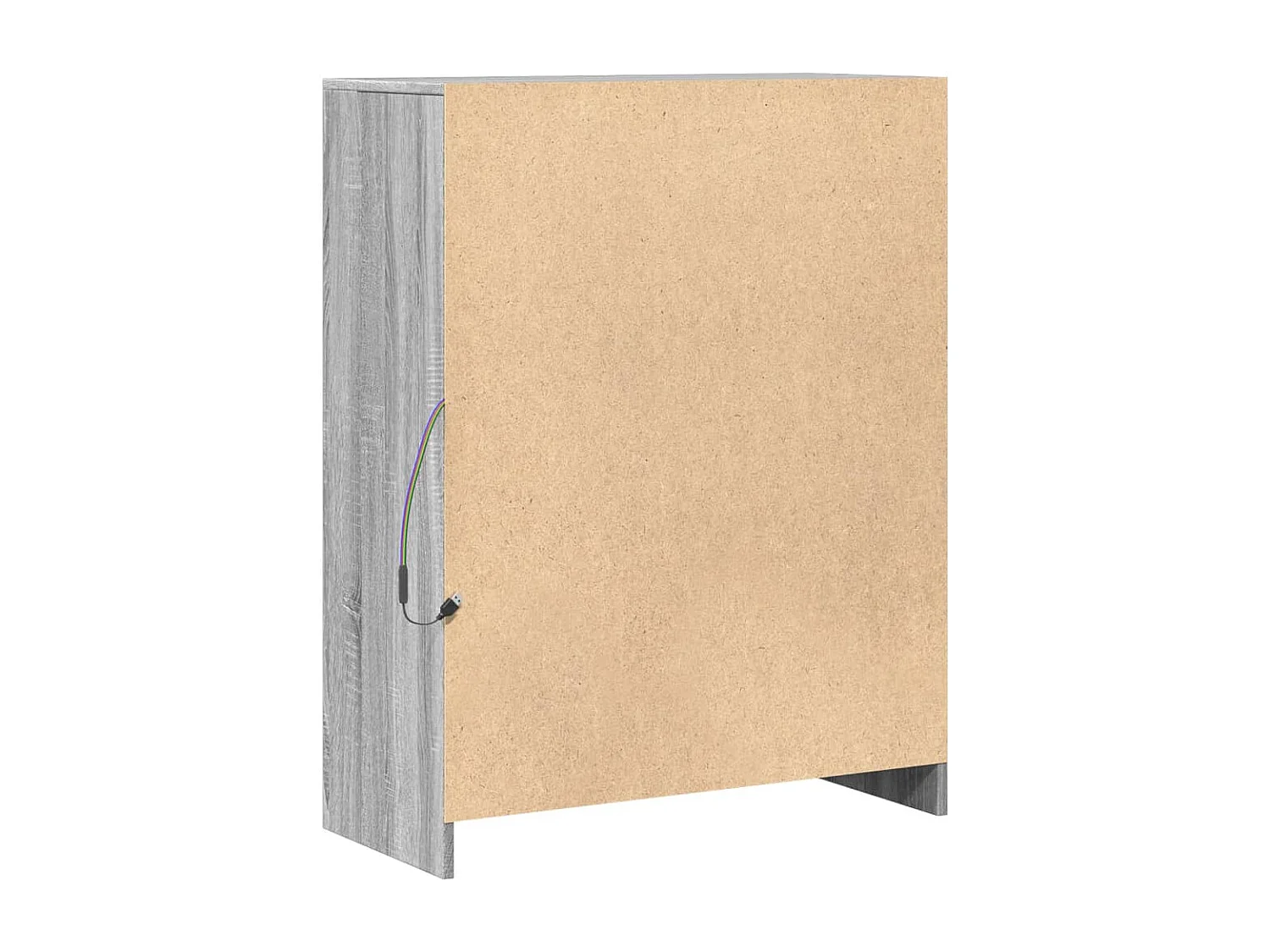 Credenza buffet cassettiera mobile contenitore organizer cucina soggiorno soggiorno con LED Sonoma 77 x 34 x 100 cm derivati ​​del legno grigio 02_0029823