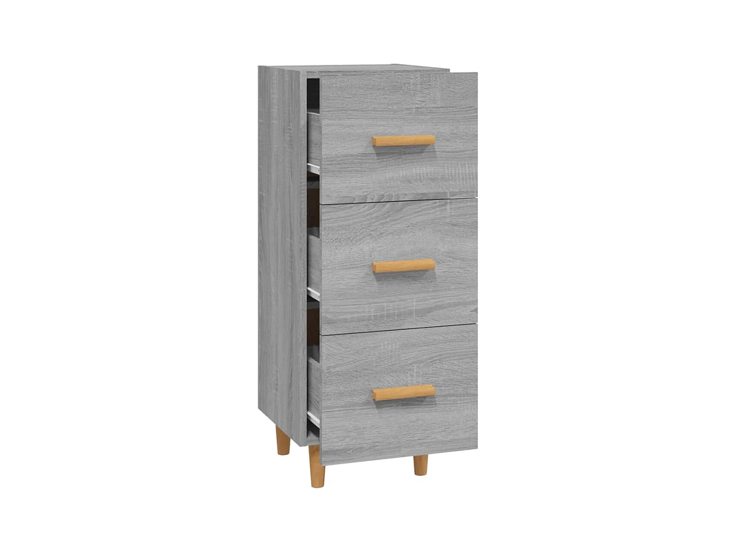 Aparador buffet cómoda armario unidad de almacenamiento organizador cocina salón salón Sonoma 34,5 x 34 x 90 cm madera contrachapada gris 02_0036339