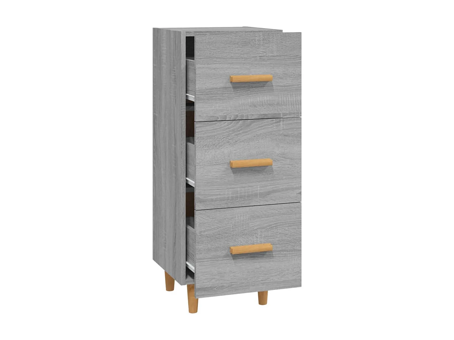 Buffet aparador cômoda armário organizador unidade cozinha sala sala Sonoma 34,5 x 34 x 90 cm madeira trabalhada cinza 02_0036339