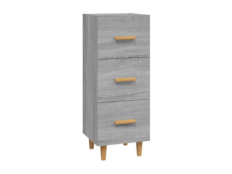 Buffet aparador cômoda armário organizador unidade cozinha sala sala Sonoma 34,5 x 34 x 90 cm madeira trabalhada cinza 02_0036339