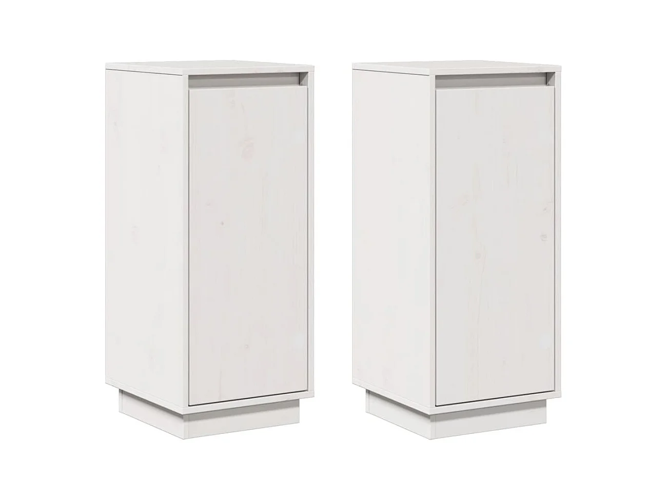 Buffet credenza cassettiera mobile contenitore organizer cucina soggiorno soggiorno set da 2 31,5 x 34 x 75 cm legno massello di pino bianco 02_0036653