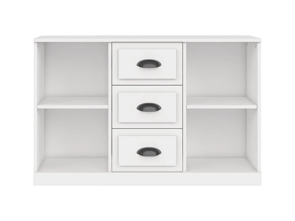 Credenza cassettiera cassettiera mobile contenitore organizer cucina soggiorno soggiorno 104,5 x 35,5 x 67,5 cm derivati ​​del legno bianco 02_0030183