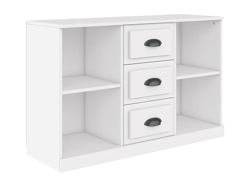 Credenza cassettiera cassettiera mobile contenitore organizer cucina soggiorno soggiorno 104,5 x 35,5 x 67,5 cm derivati ​​del legno bianco 02_0030183