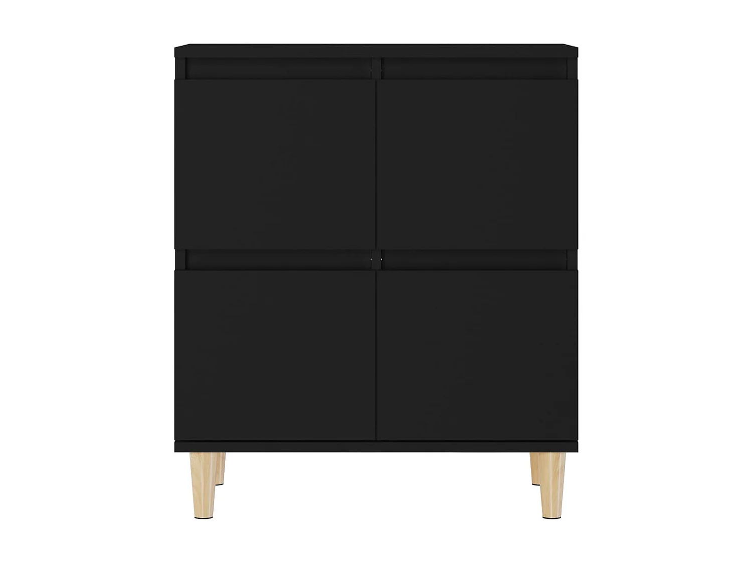 Credenza buffet cassettiera mobile contenitore organizer cucina soggiorno soggiorno 60 x 35 x 70 cm multistrato nero 02_0035987