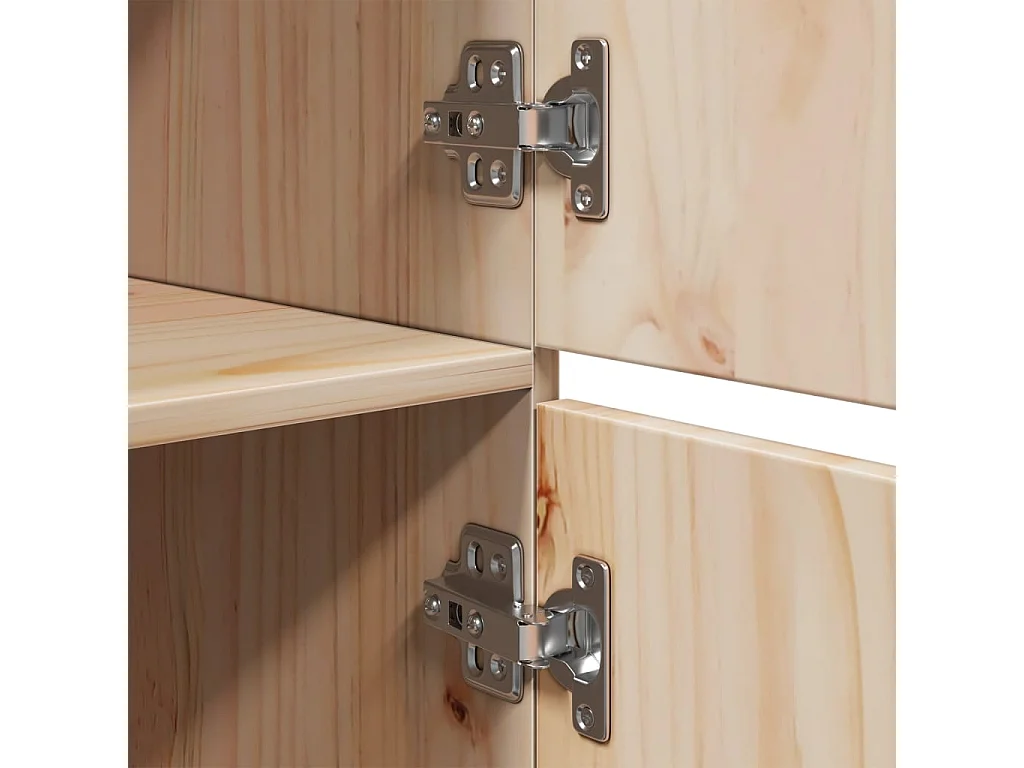 Credenza buffet cassettiera mobile contenitore organizer cucina soggiorno soggiorno alto 34 x 40 x 108,5 cm legno di pino massiccio marrone 02_0032185