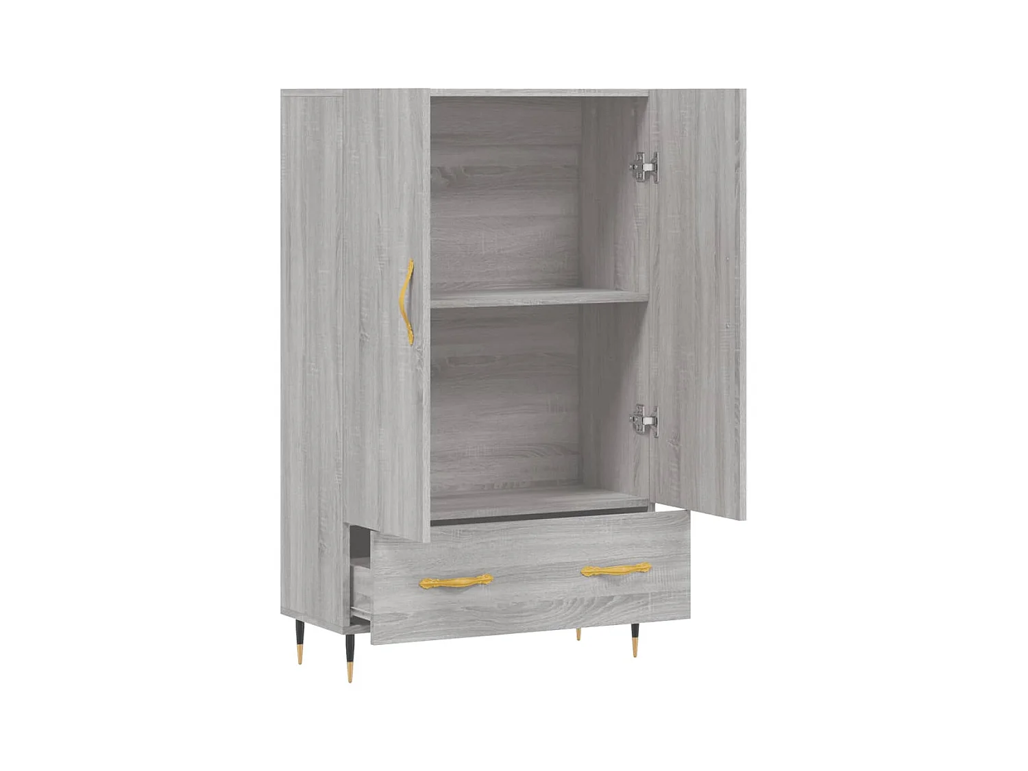 Credenza cassettiera cassettiera mobile contenitore organizer cucina soggiorno soggiorno alto Sonoma 69,5 x 31 x 115 cm derivati ​​del legno grigio 02_0035393