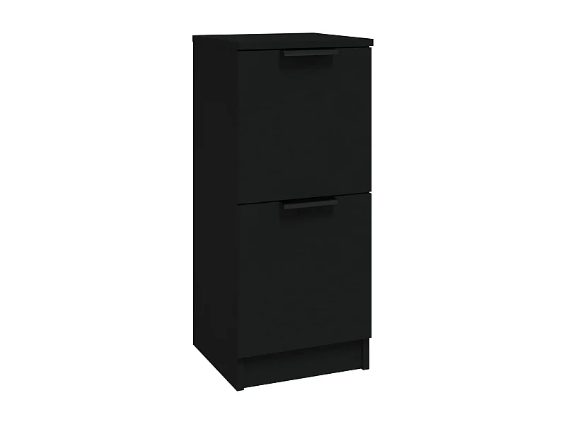 Buffet aparador cômoda armário unidade de armazenamento organizador cozinha sala de estar 30 x 30 x 70 cm madeira trabalhada preta 02_0035859