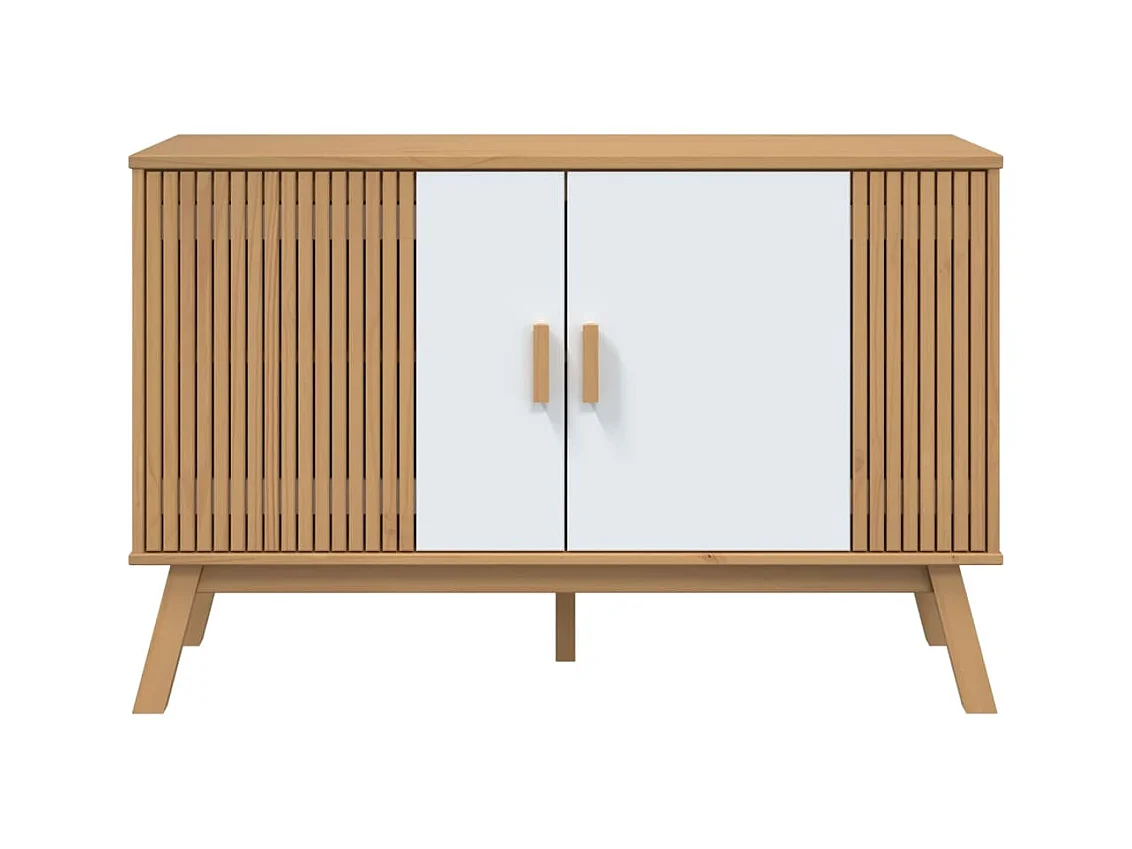 bahut commode armoire bois blanche 114 x 43 x 73.5 cm 02_0036172