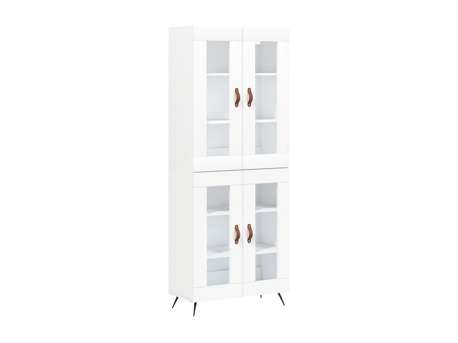 Aparador buffet cómoda armario mueble organizador cocina salón salón alto 69,5 x 34 x 180 cm madera contrachapada blanco 02_0032563