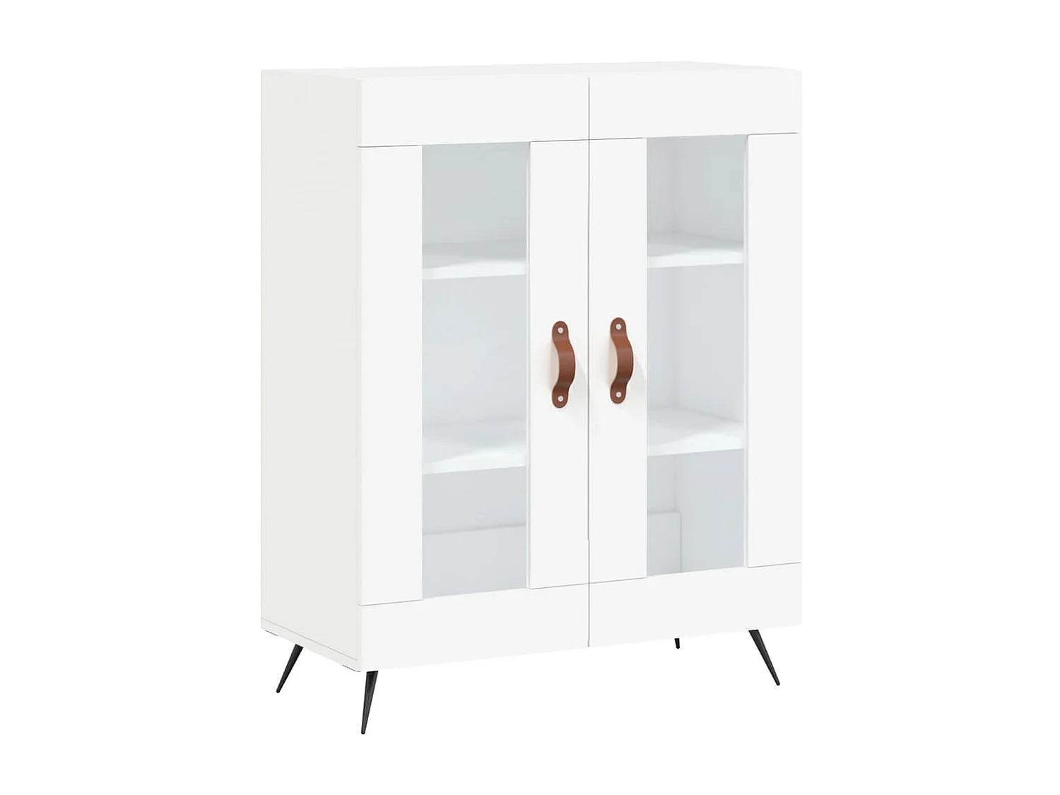 Aparador buffet cómoda armario mueble organizador cocina salón salón alto 69,5 x 34 x 180 cm madera contrachapada blanco 02_0032563