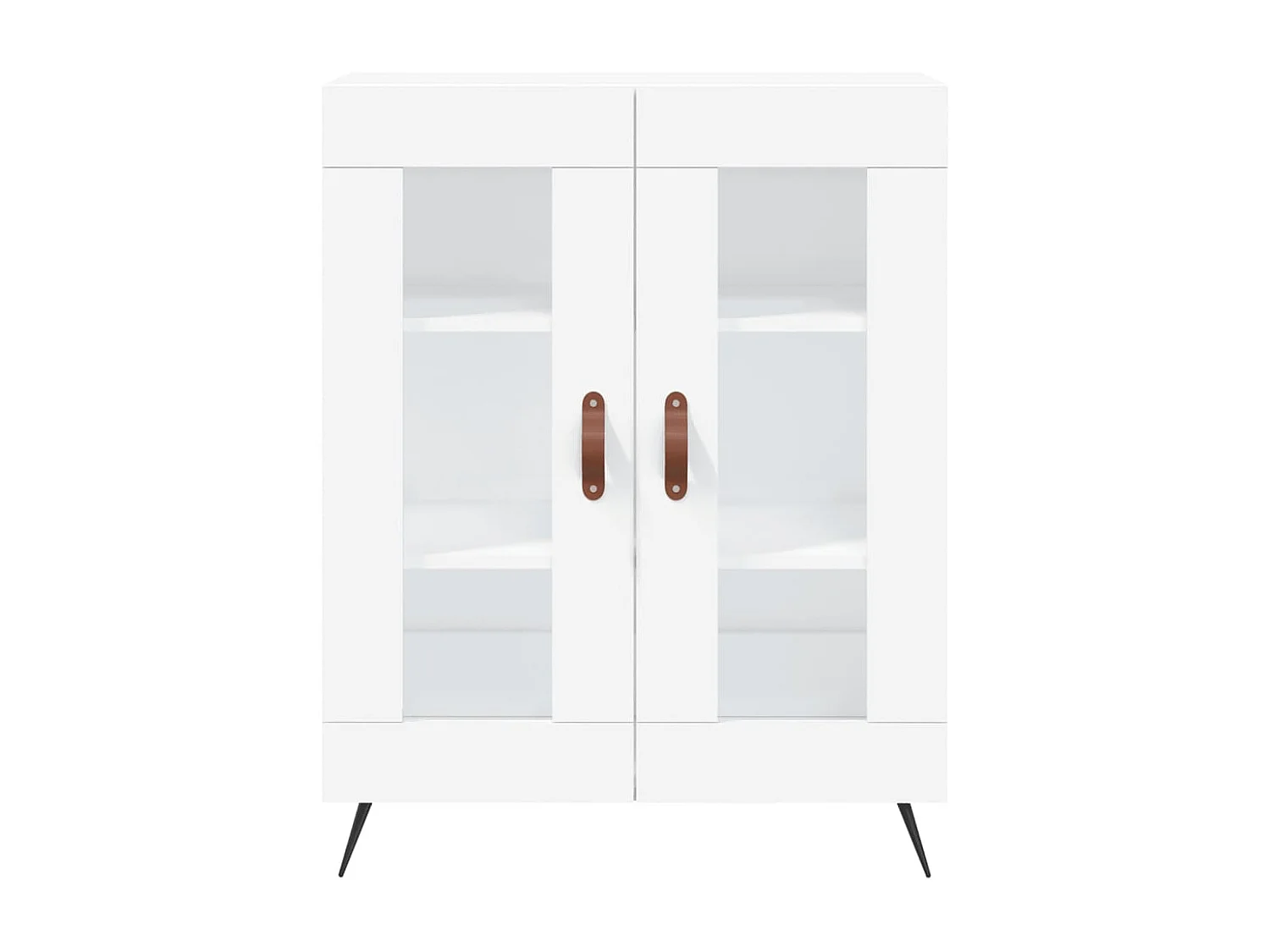 Aparador buffet cómoda armario mueble organizador cocina salón salón alto 69,5 x 34 x 180 cm madera contrachapada blanco 02_0032563