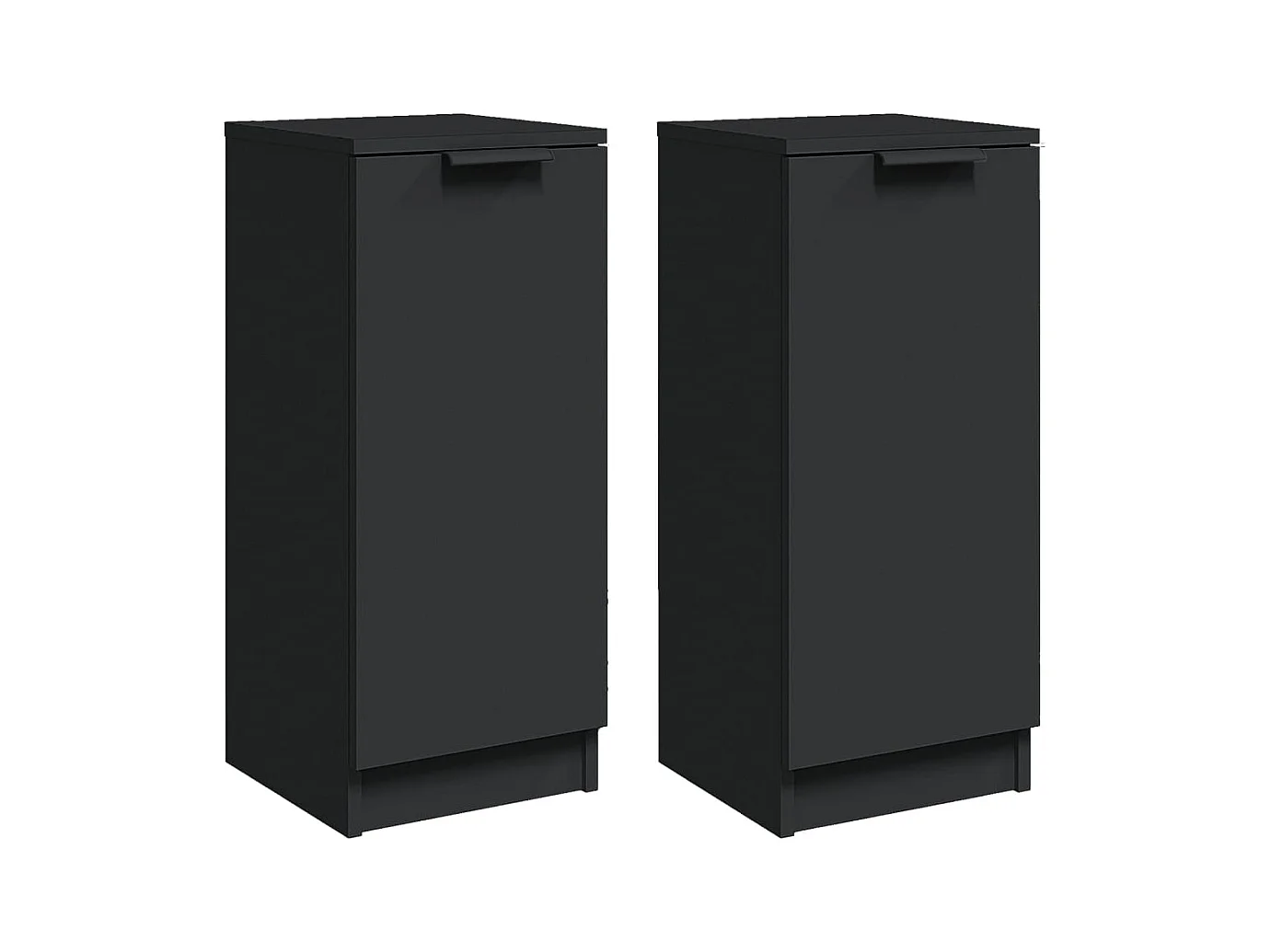 Credenza buffet cassettiera mobile contenitore organizer cucina soggiorno soggiorni set da 2 30 x 30 x 70 cm multistrato nero 02_0036891