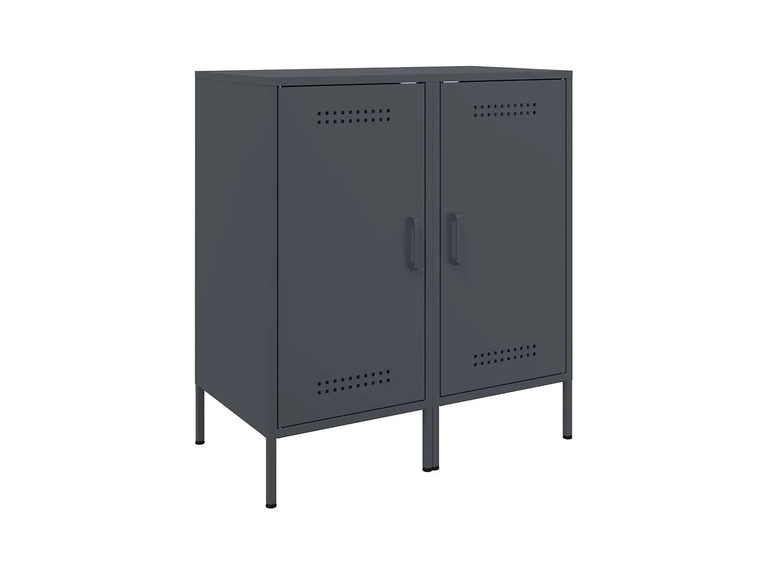Buffet aparador cômoda armário organizador unidade de armazenamento cozinha sala salas conjunto de 2 36 x 39 x 79 cm aço antracite 02_0036649