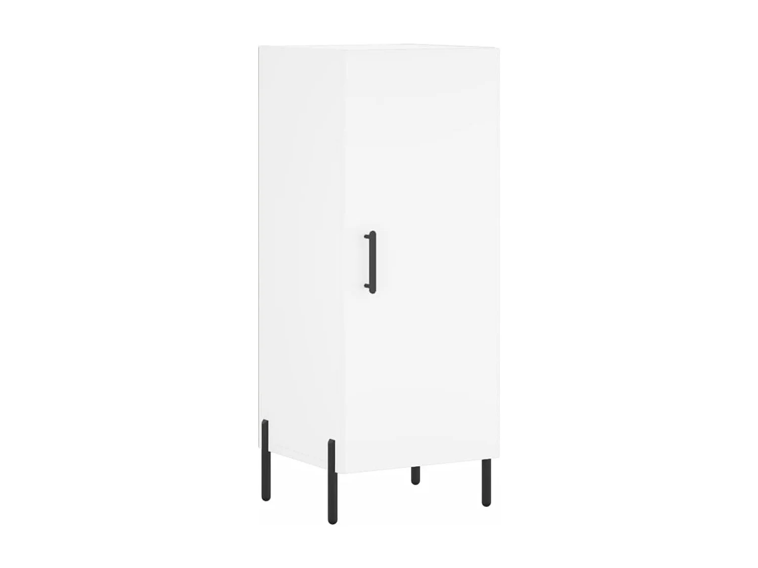 Aparador buffet cómoda armario mueble organizador cocina salón salón alto 34,5 x 34 x 180 cm madera contrachapada blanco 02_0032288