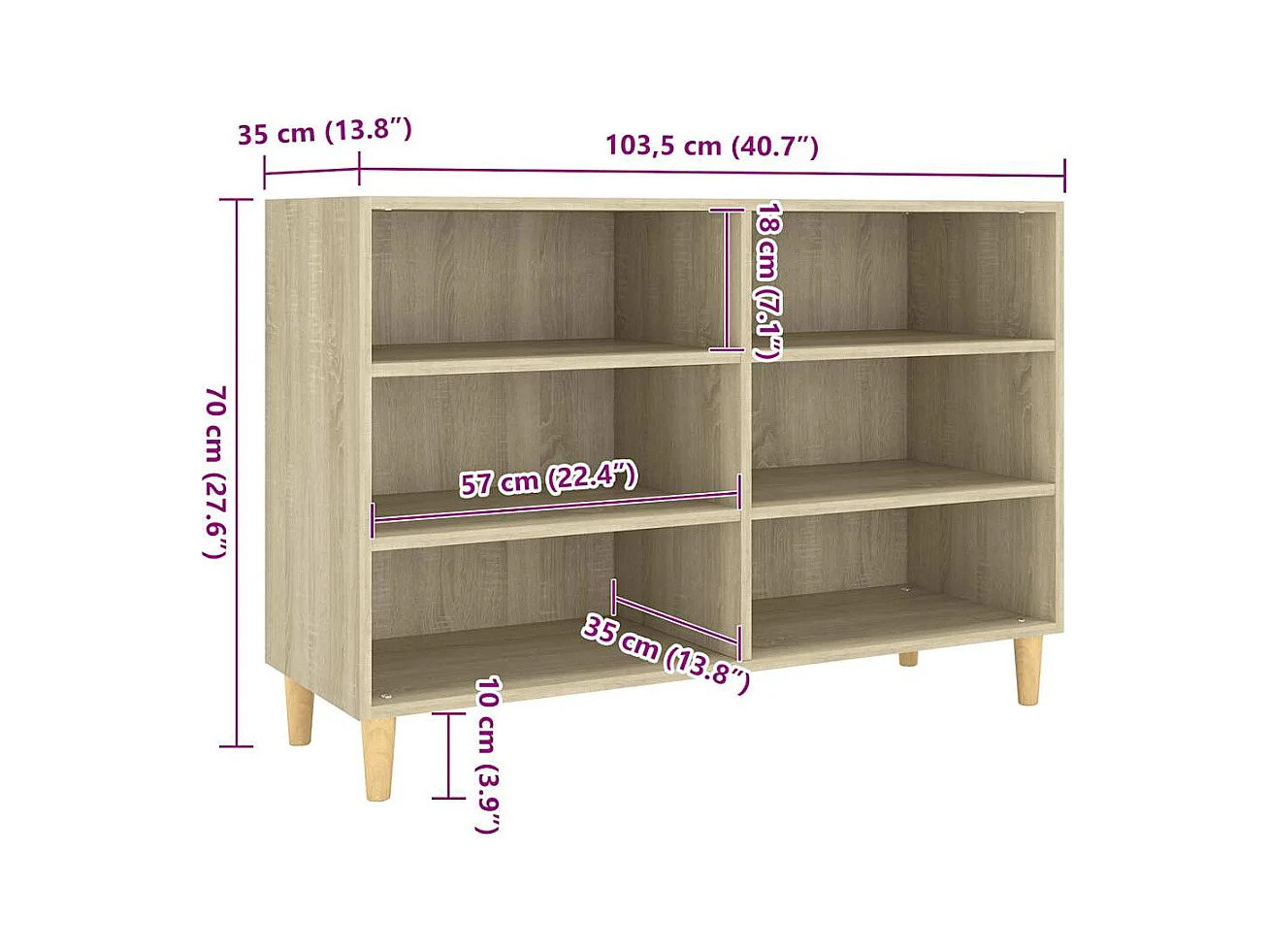 bahut commode armoire bois marron 103.5 x 35 x 70 cm 02_0031483