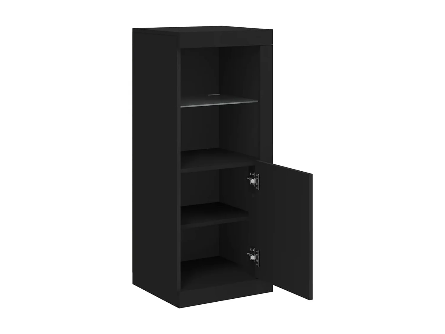 Buffet aparador cômoda armário organizador unidade cozinha sala sala com luzes LED 41 x 37 x 100 cm preto 02_0030036