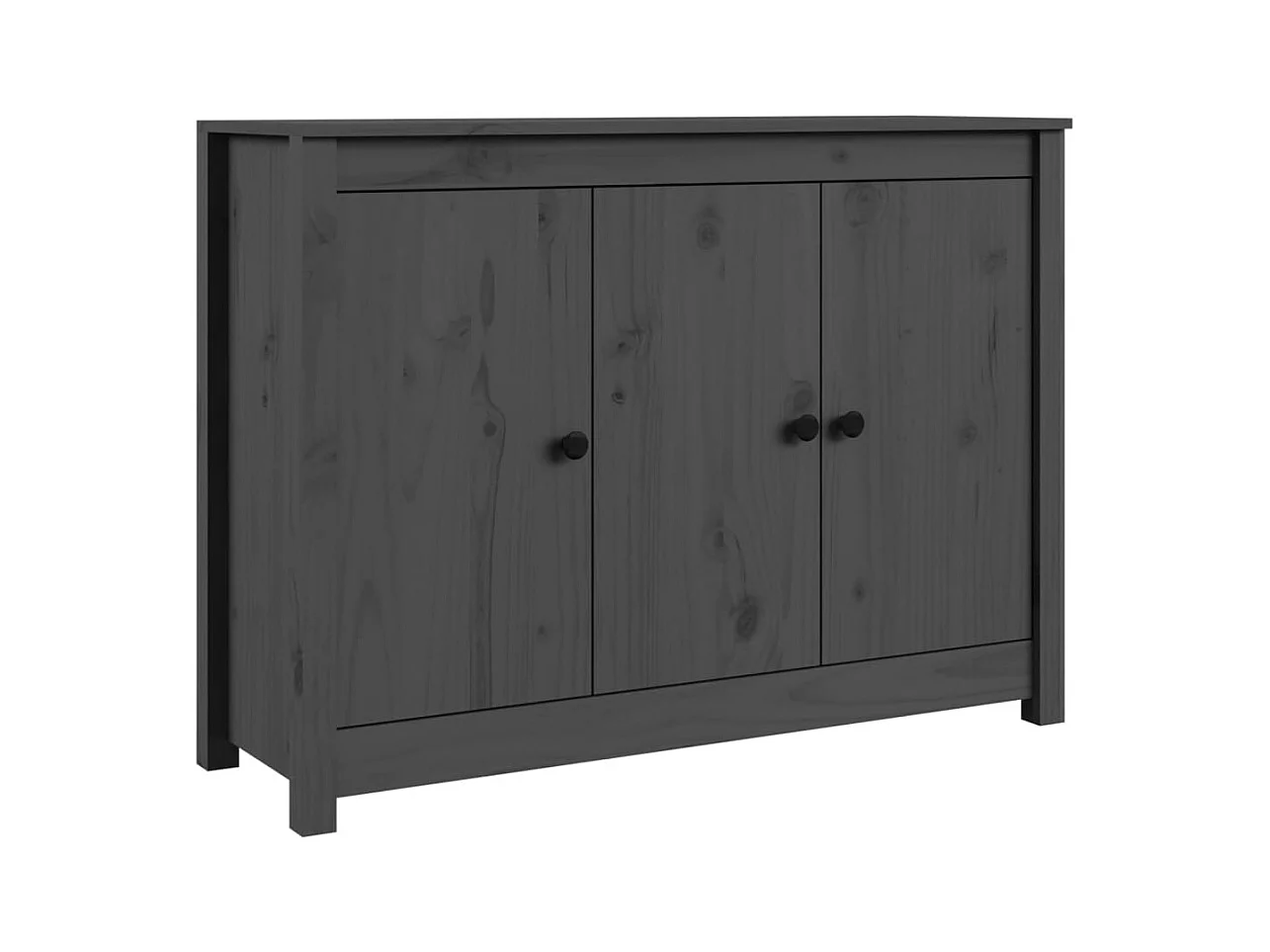 Credenza buffet cassettiera mobile contenitore organizer cucina soggiorno soggiorno 100 x 35 x 74 cm legno massello di pino grigio 02_0031763