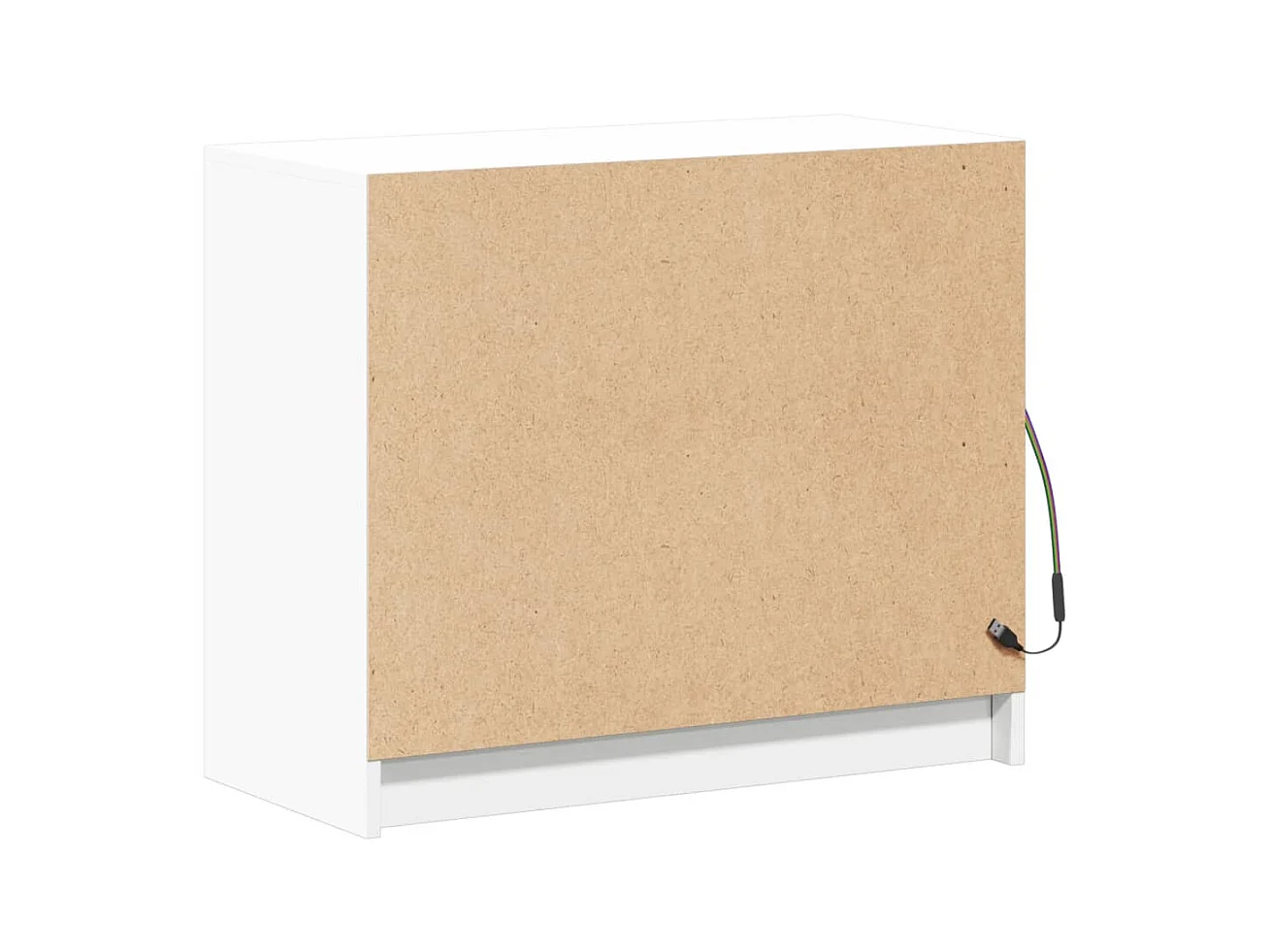 Credenza Credenza Cassettiera Armadietto Portaoggetti Organizer Cucina Soggiorno Soggiorno con LED 72 x 34 x 61 cm Legno composito bianco 02_0029774