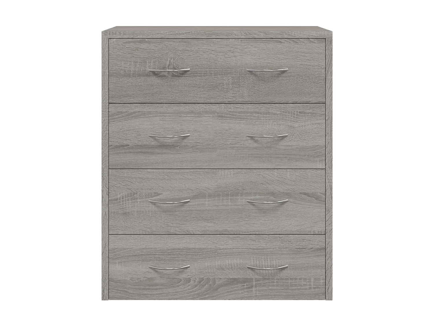 Credenza cassettiera cassettiera mobile contenitore organizer cucina soggiorno soggiorno con 4 cassetti 60 x 30,5 x 71 cm sonoma grigio 02_0029755