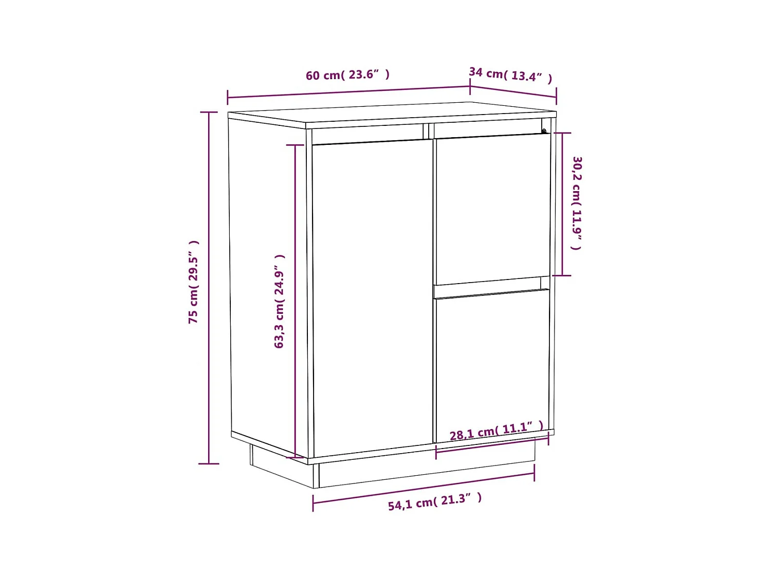 bahut commode armoire bois marron 60 x 34 x 75 cm 02_0029615