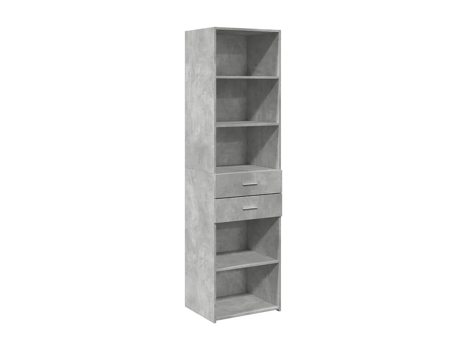 Aparador buffet cómoda mueble mueble de almacenamiento organizador cocina salón salón alto 50 x 42,5 x 185 cm madera contrachapada gris 02_0034450