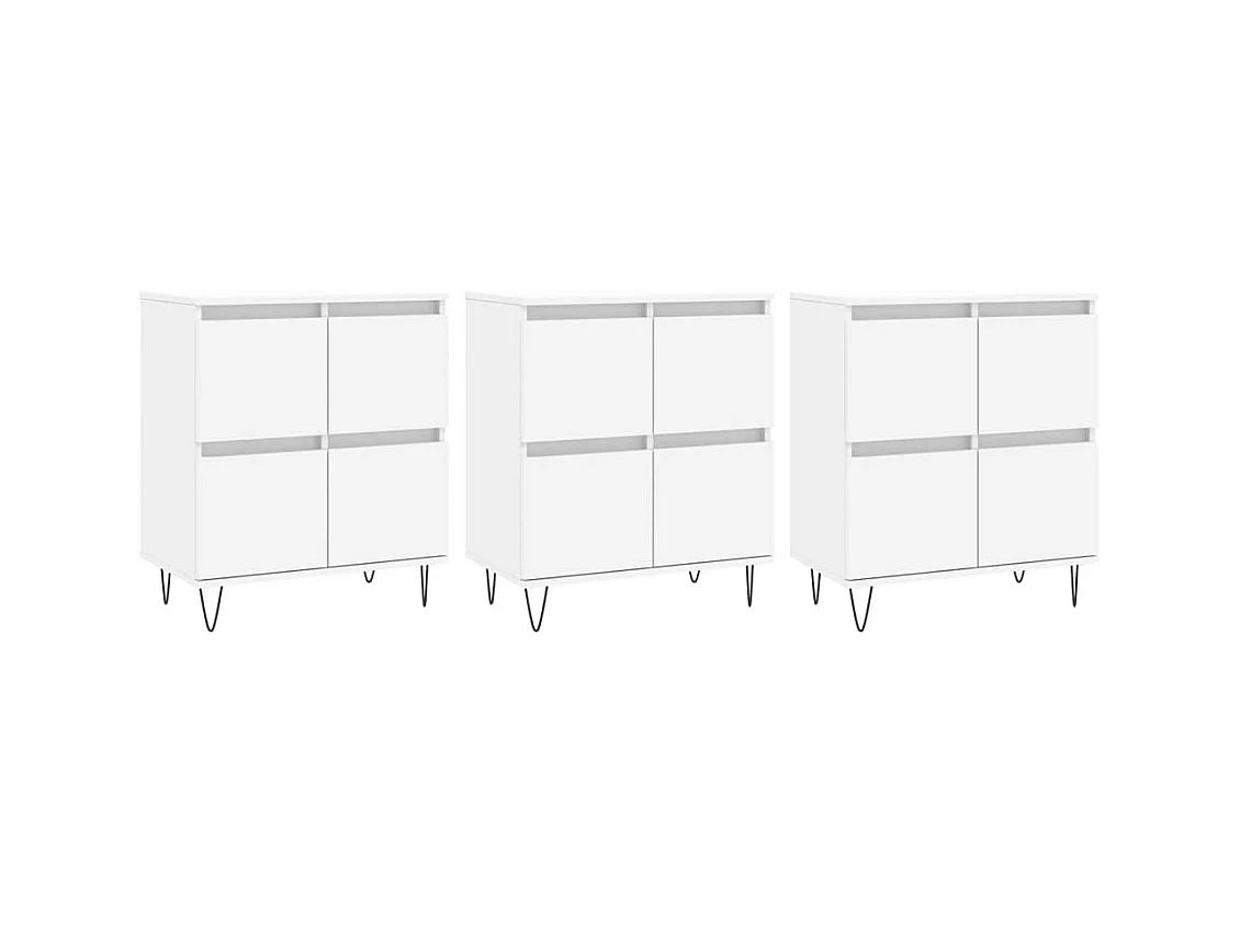 bahut commode armoire bois blanche 180 x 35 x 70 cm 02_0037000