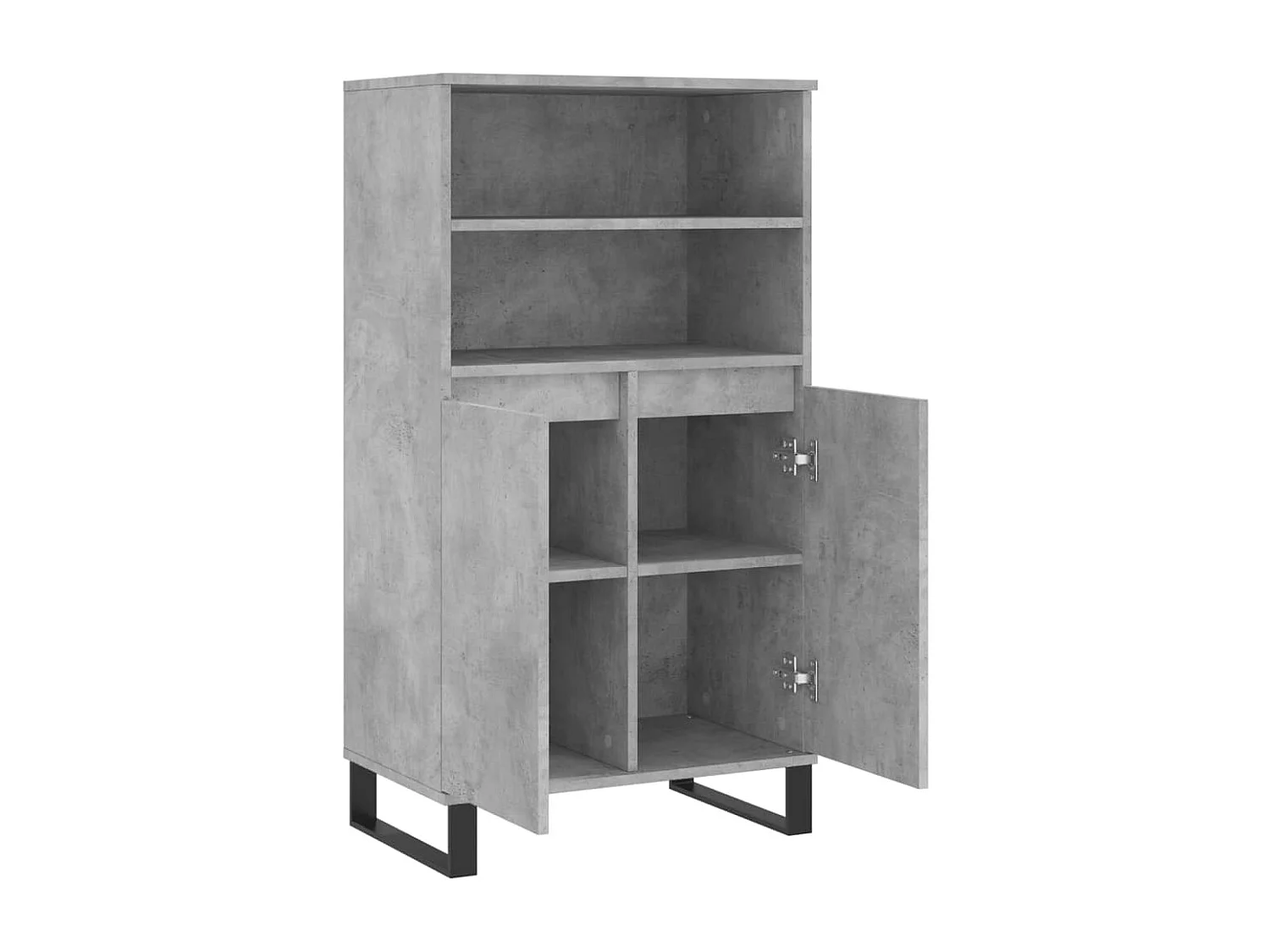 Aparador cómoda cómoda armario mueble organizador cocina salón salón alto 60 x 36 x 110 cm madera contrachapada gris 02_0034458