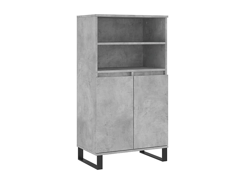 Credenza cassettiera cassettiera mobile contenitore organizer cucina soggiorno soggiorno alto 60 x 36 x 110 cm derivati ​​del legno grigio 02_0034458